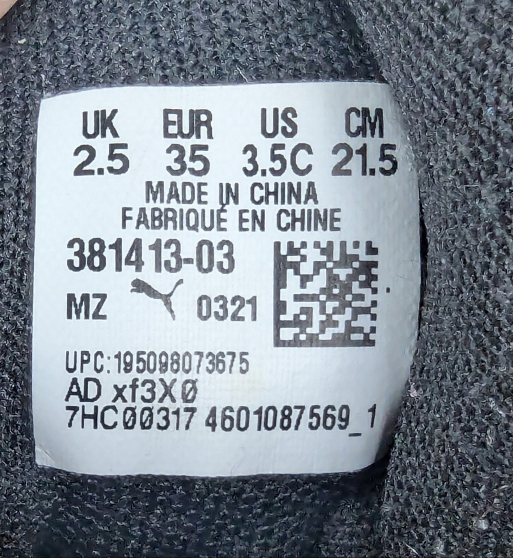 Puma Size 3.5C Youth High top Sneakers Like New - Picture 10 of 10